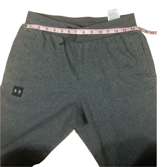 UNDER ARMOUR RIVAL FLEECE joggers MENS medium gray with pockets - Picture 5 of 6